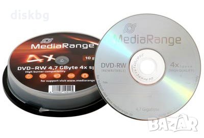 DVD-RW MediaRange 4.7GB, 4x - празни дискове, презаписваеми , снимка 1