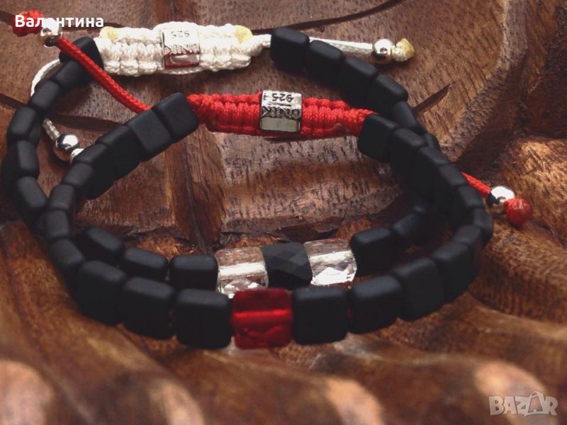 Гривна от чешко стъкло, Swarovski/сваровски елементи и сребърни елементи, снимка 1