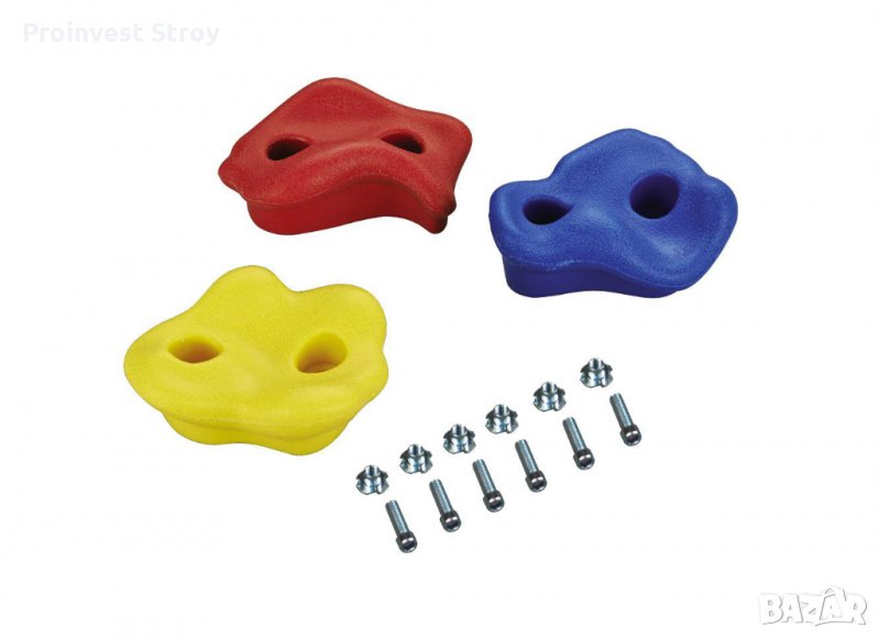 Цветни ПВЦ камъни за катерене AC3034 12*7 см. и аксесоари за детски съоръжения и детски площадки, снимка 1