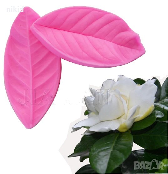 2 бр продълговати листа листо вейнър за цвете силиконов молд форма декорация торта фондан шоколад и , снимка 1