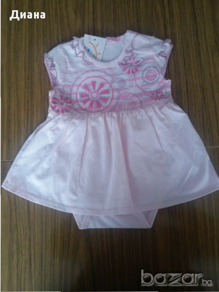 Бебешка боди рокля за момиче с къс ръкав, снимка 1