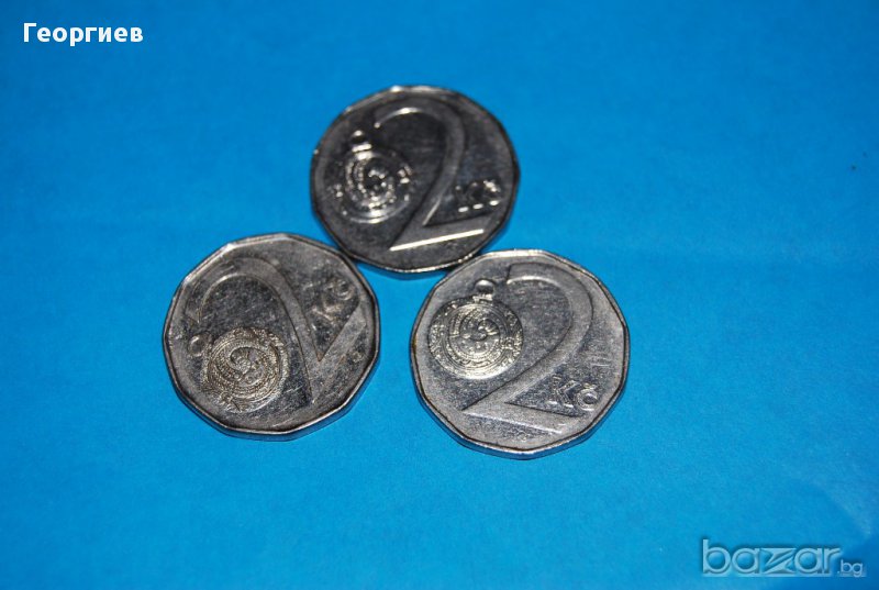 Чехия лот от 2 крони 1993,1994,2003, снимка 1