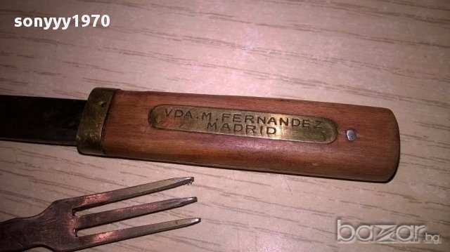 Vda.m.fernandez-madrid-ретро колекция-нож/вилица-от швеицария, снимка 8 - Антикварни и старинни предмети - 17222884