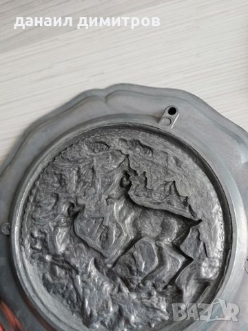 Немска цинкова чиния, снимка 5 - Декорация за дома - 23825680