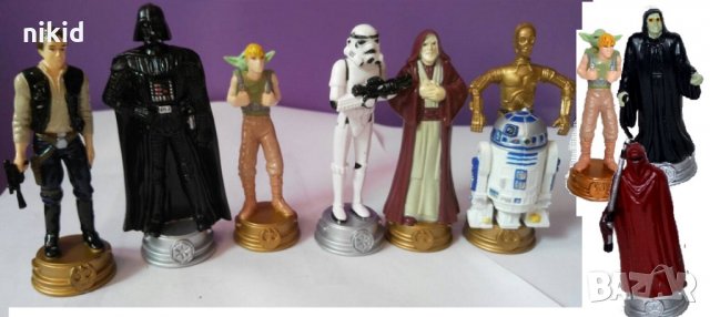 Star Wars Междузвездни войни PVC фигурки пластмасови на стенд за игра и украса торта топер, снимка 3 - Фигурки - 22353879