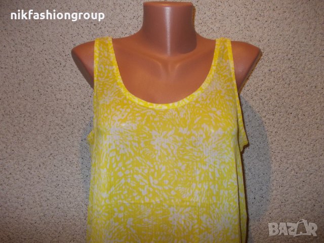 Жълт потник с харбали, L, XL размер, снимка 2 - Потници - 18014114