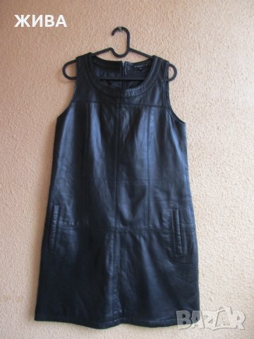 ЕСТЕСТВЕНА КОЖА на MARIO CONTI черен дамски сукман агнешка напа, снимка 1