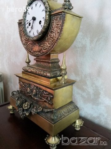 Много рядък Турски бронзов каминен  часовник/Ottoman Turkich Clock/, снимка 12 - Колекции - 21102895