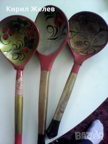 Дървени стари руски лажици 4949 , снимка 9 - Антикварни и старинни предмети - 24043032