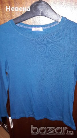 Памучна еластична блуза с дълъг ръкав №42-44, снимка 1 - Блузи с дълъг ръкав и пуловери - 20390257