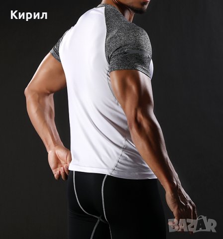 Спортни мъжки тениски за фитнес - черни и бели НОВО!						, снимка 9 - Тениски - 23947985