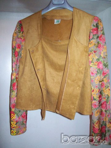 ПРОМО -50%! S. ЕФЕКТЕН ЛЕТЕН КОСТЮМ С ДАНТЕЛЕНИ РЪКАВИ. БГ производство., снимка 5 - Костюми - 13462716