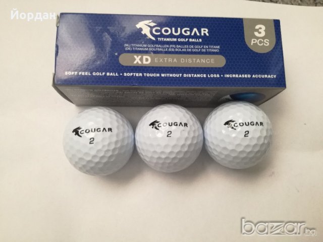 Голф топки Cougar -3 броя, снимка 2 - Голф - 21314875