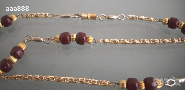 Гердан огърлица колие керамика и метал, снимка 4 - Колиета, медальони, синджири - 23647537