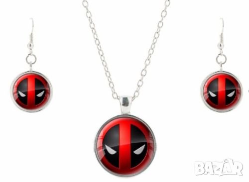 Deadpool - Комплект колие + Обици