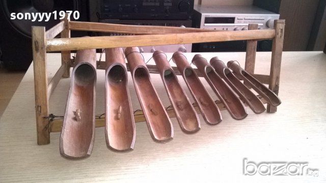 Ретро музикален инструмент-бамбуков-45х38х18см-внос швеицария, снимка 9 - Антикварни и старинни предмети - 17082626