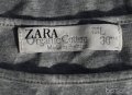 Zara Organic Cotton дамска блуза тениска сива органик памук, снимка 2