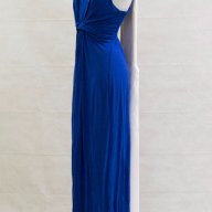 Елегантна синя дълга рокля с еластичен гръб марка Jadde, снимка 5 - Рокли - 18048912