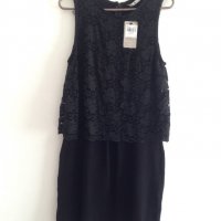 Нова черна рокля с дантела, снимка 1 - Рокли - 22678551
