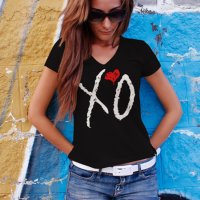  NEW! Дамски тениски с ''V'' деколте THE WEEKND XO LOGO! Поръчай модел с твоя снимка! , снимка 1 - Тениски - 18866339