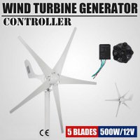 Нов ветрогенератор 500W 12V/24V турбина перка вятърен генератор, снимка 5 - Други стоки за дома - 24303212