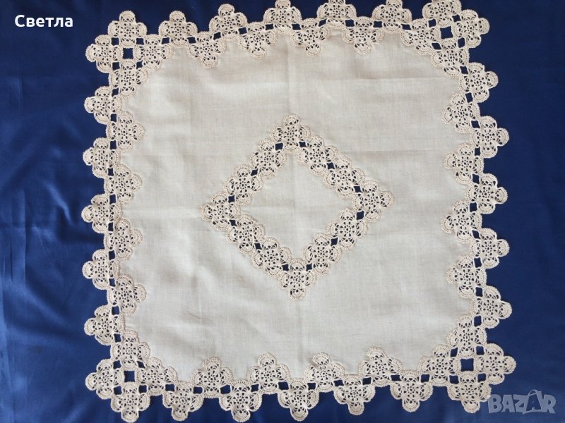 Ленени монтирани покривки, някои и по 6 салфетки, снимка 1