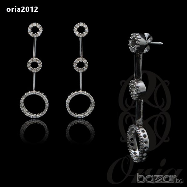 Сребърни обеци V-212, снимка 1