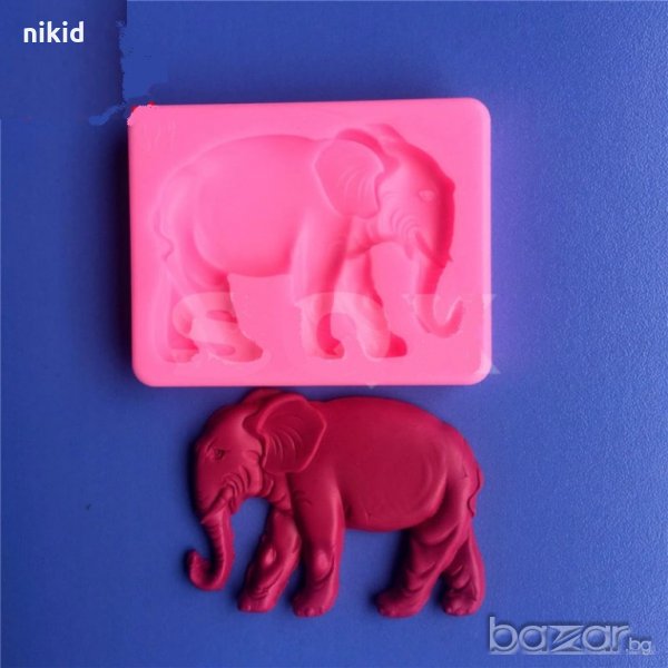Реалистичен слон силиконов молд форма за декорация торта фондан шоколад и др, снимка 1