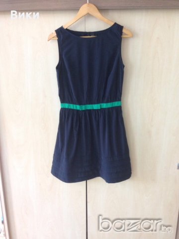 рокля mango тъмносиньо и зелено, снимка 4 - Рокли - 18584754