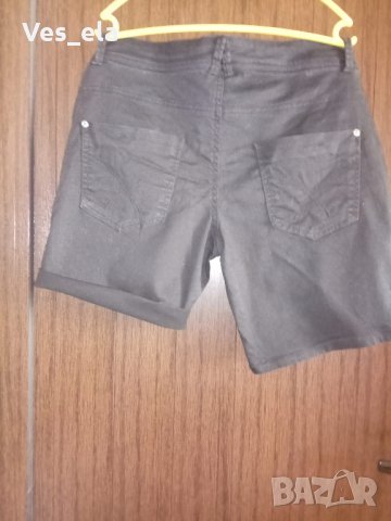 черни летни панталонки с външно закопчаване, снимка 3 - Къси панталони и бермуди - 25766614