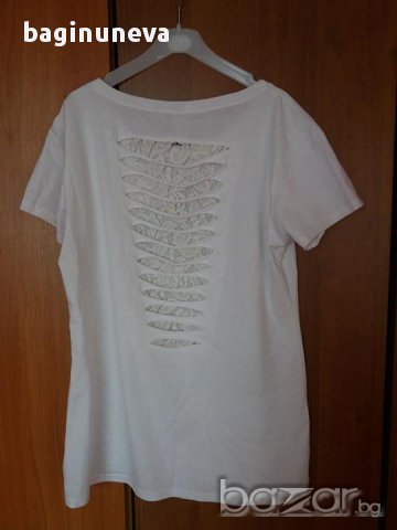 Дамска бяла блузка с череп-размер-М-Л-ХЛ, снимка 7 - Тениски - 17707043