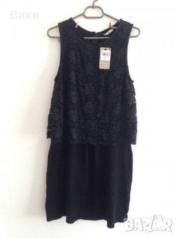 Нова черна рокля с дантела, снимка 1 - Рокли - 22678551
