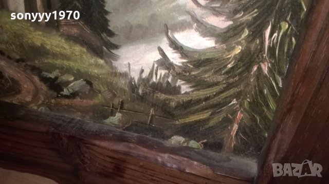 картина-57х47см-гора/планини-с дървена рамка-внос германия, снимка 14 - Антикварни и старинни предмети - 25978031