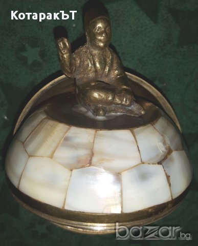 Масивен Месинг със Седеф! Разкошен комплект - ЛОТ 4 бр., снимка 2 - Декорация за дома - 17481021