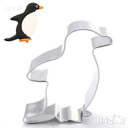Пингвин с опашка метална форма резец за сладки бисквитки  фондан украса 