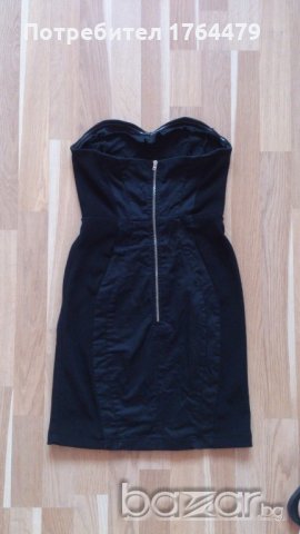 Елегантна черна рокля с цип, снимка 2 - Рокли - 19187969