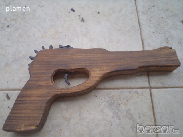 Дървен пистолет, снимка 2 - Антикварни и старинни предмети - 19502572