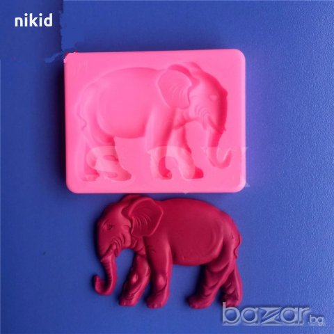 Реалистичен слон силиконов молд форма за декорация торта фондан шоколад и др