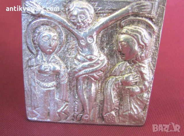 Стара Метална Мини Икона авторска маркирана, снимка 2 - Други - 25689132