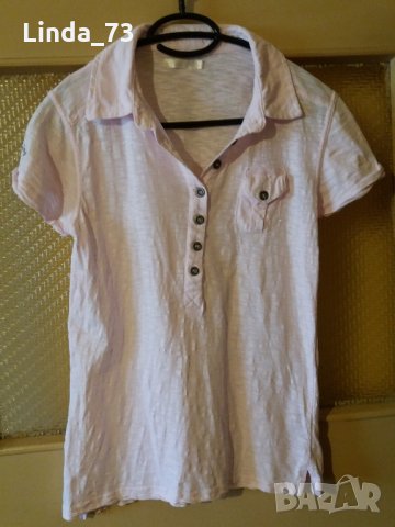 Дам.тениска-"FISHBONE"-/памук/-св.розова. Закупена от Германия., снимка 3 - Тениски - 21997164