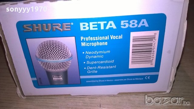 shure-profi microphone-нов в кутия с кабел и жак, снимка 7 - Ресийвъри, усилватели, смесителни пултове - 20300515