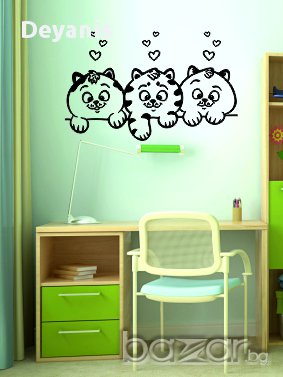 Стикер за стена - котета