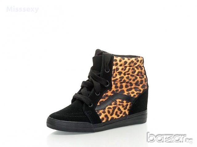 ПРОМО 🍊 VANS 🍊 Оригинални кецове с скрита платформа ANIMAL PRINT 38 номер нови с кутия, снимка 2 - Кецове - 19440259