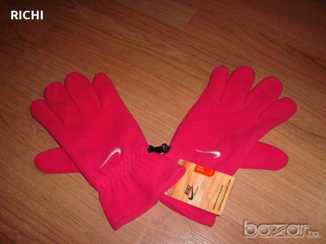 NIKE - нови цикламени поларени ръкавици, снимка 2 - Шапки - 13218650