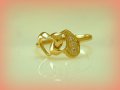 златен пръстен - завинаги заедно - 1.62 грама/размер №55.5, снимка 1 - Пръстени - 11197769