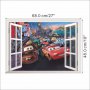 3D рамка прозорец колите маккуин макуин cars стикер постер за стена лепенка декорация, снимка 1 - Други - 17757455