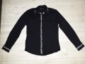 Черна мъжка риза с дълъг ръкав марка Stefan & Co., снимка 1