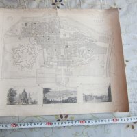 Стара карта Торино 1833, снимка 1 - Колекции - 25432667
