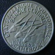 10 франка 1967, Камерун, снимка 1 - Нумизматика и бонистика - 7745665