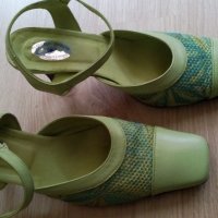 летни обувки с ток, снимка 1 - Дамски обувки на ток - 16849371